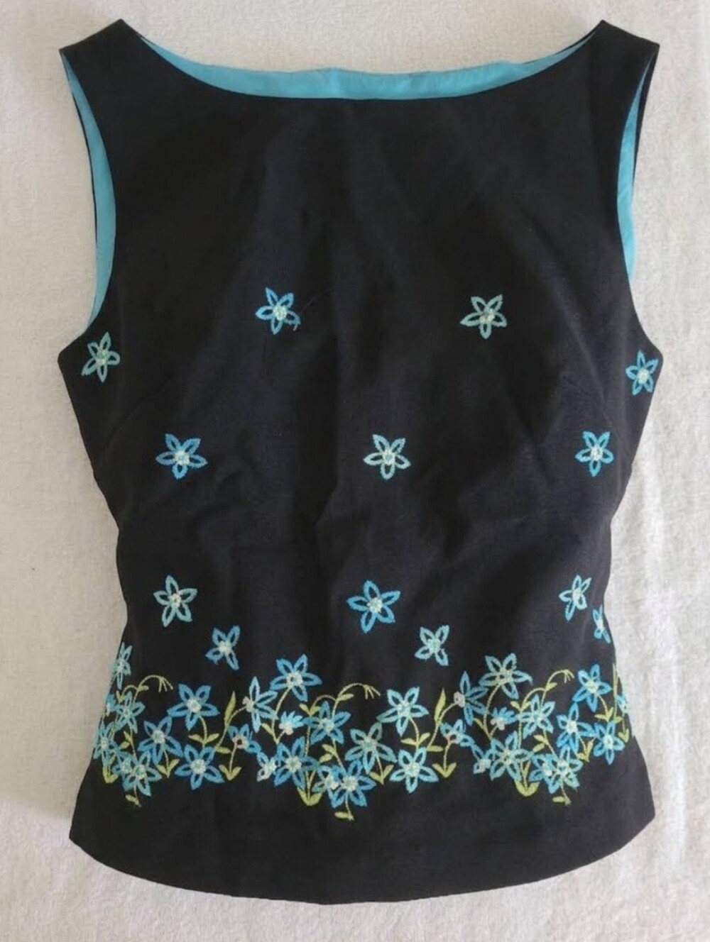 Vintage Breakin' Loose Floral Embroidered Sleeveless Top